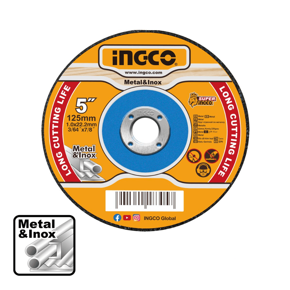 Δίσκος Κοπής Σιδήρου INOX 125mm x 1.0mm InGCO (10Τ)