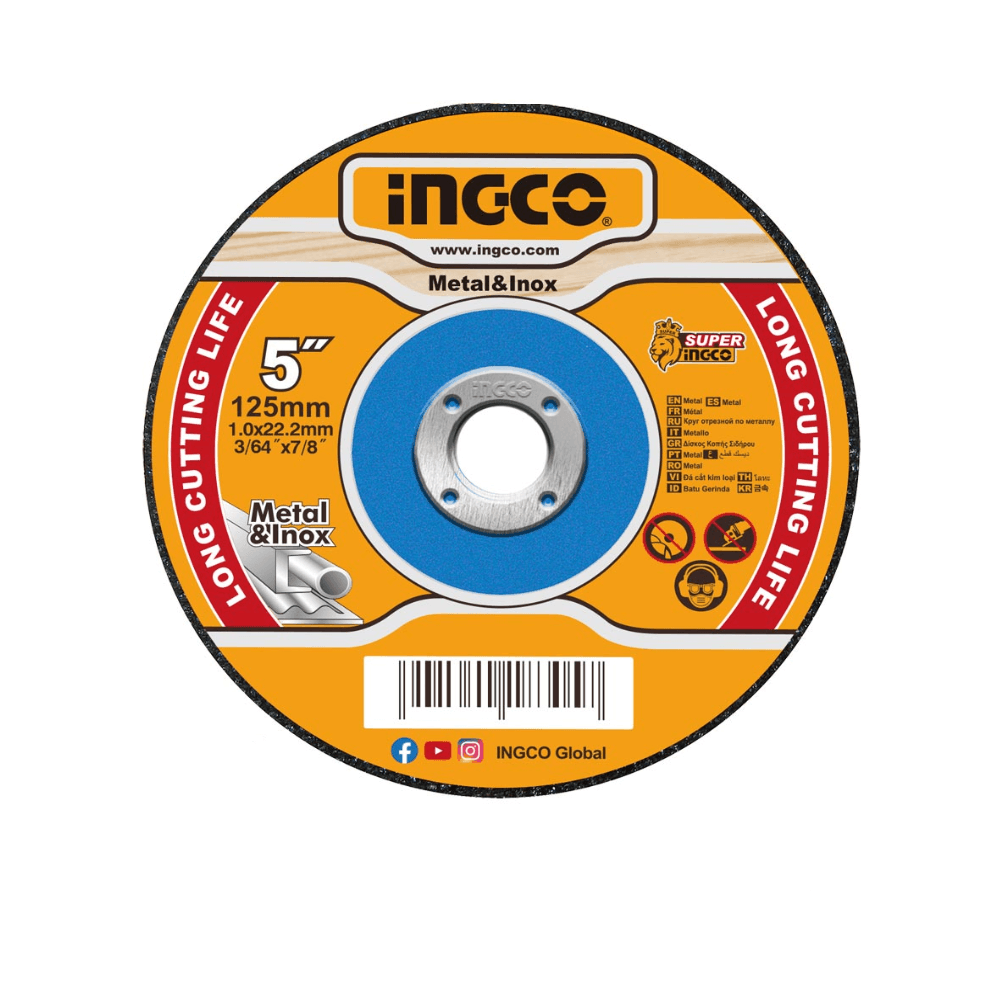Δίσκος Κοπής Σιδήρου INOX 125mm x 1.0mm InGCO (10Τ)