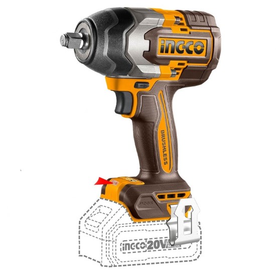 Μπουλονόκλειδο 1000Nm Μπαταρίας 20V InGCO Set