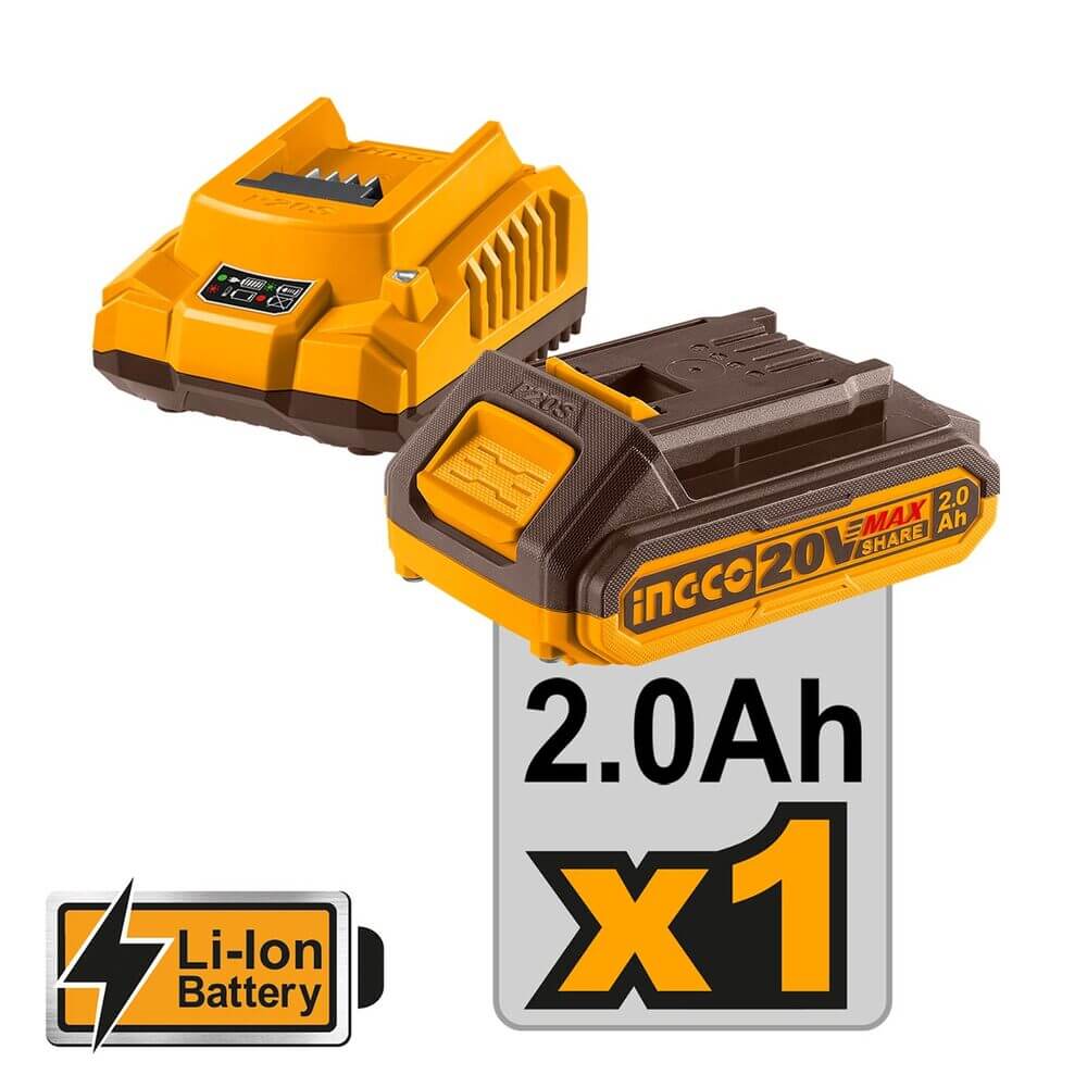 Ψεκαστήρας Πλάτης Μπαταρίας 20V 16lt InGCO Set
