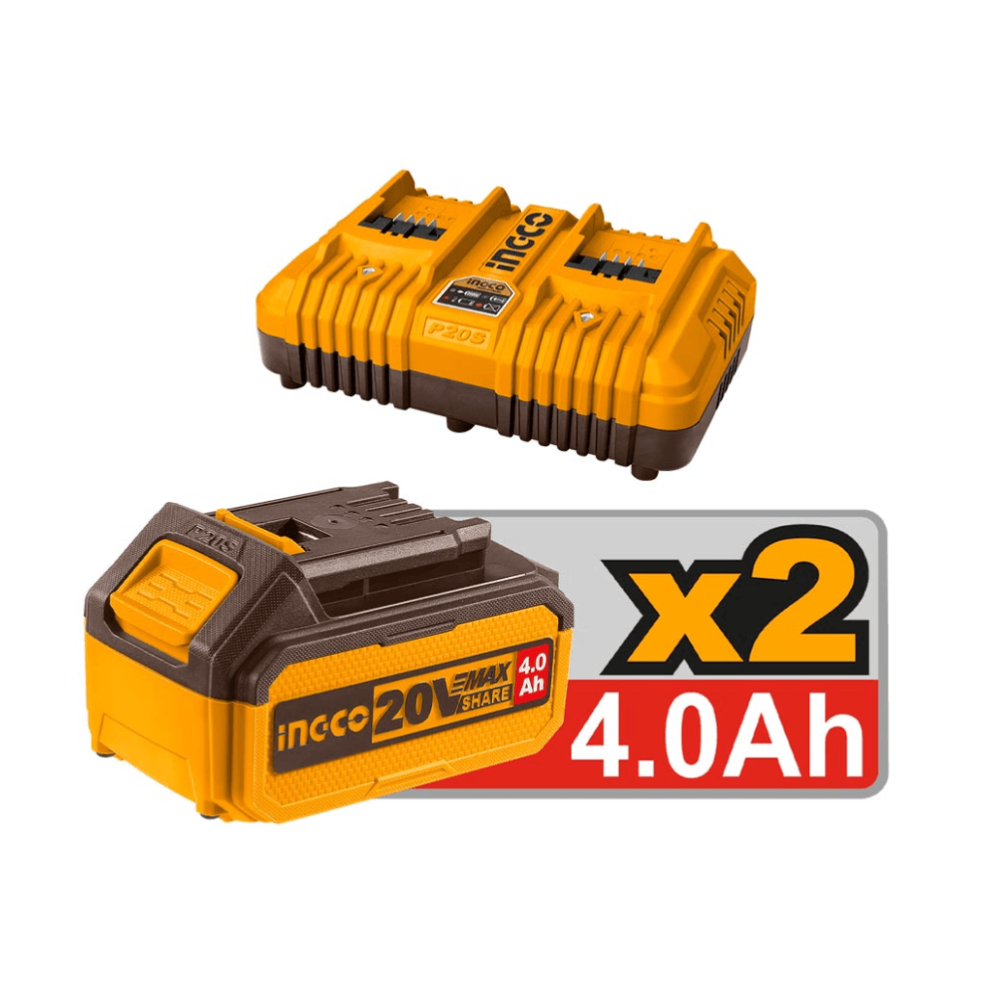 Θαμνοκοπτικό Πολυμηχάνημα Μπαταρίας 2x20V 3in1 InGCO Set