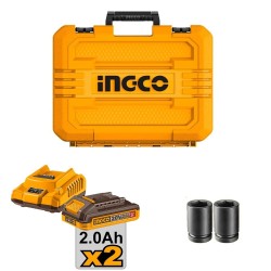 Μπουλονόκλειδο 300Nm Μπαταρίας 20V InGCO Set