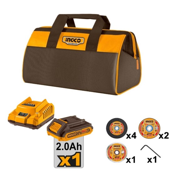 Τρόχος Μίνι Μπαταρίας 20V InGCO Set