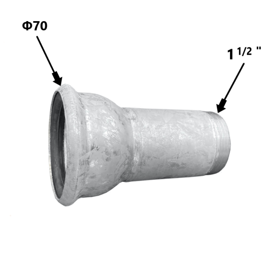 Ταχυσύνδεσμος Perrot Θηλυκός Φ70x1 1/2" Αρσενικό Πάσο