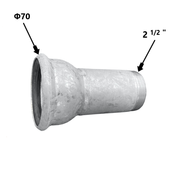Ταχυσύνδεσμος Perrot Θηλυκός Φ70x2 1/2" Αρσενικό Πάσο
