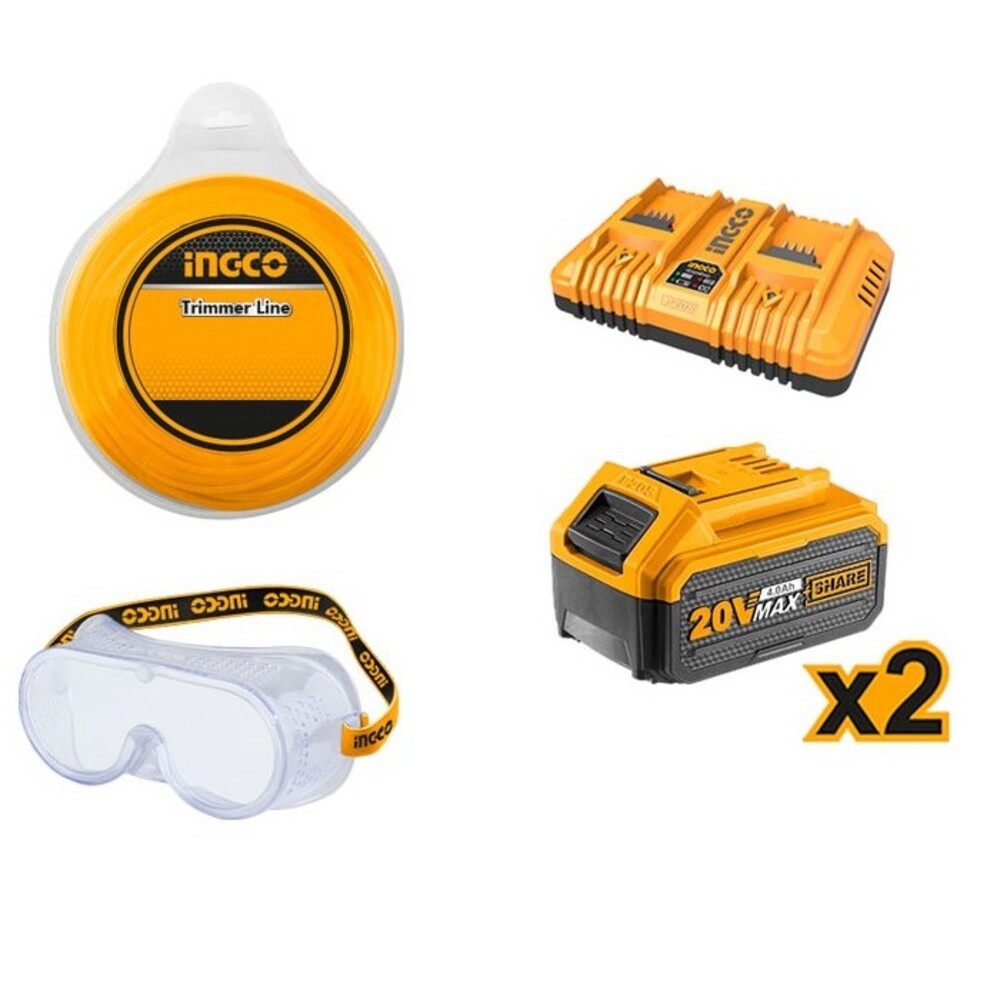 Θαμνοκοπτικό Μπαταρίας 40V InGCO Set