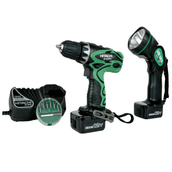 Δραπανοκατσάβιδο & Φακός Μπαταρίας 12V Hitachi 