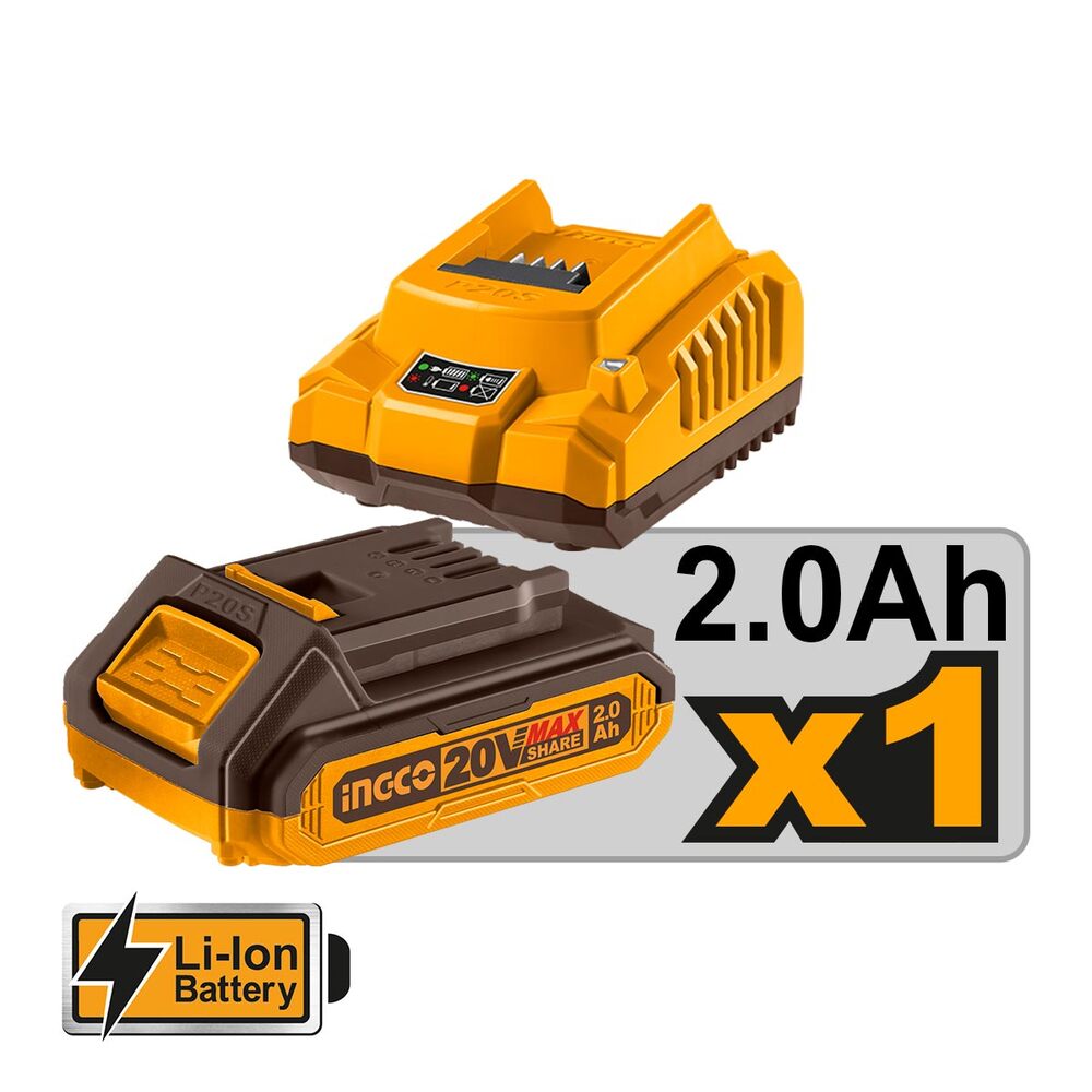 Ψαλίδι Κλαδέματος Μπαταρίας 20V InGCO Set